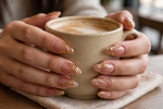 Golden Veil Handmade Press-On Nails - 12 pcs - Image 3