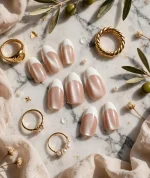 Cat Eye French Press-On Nails – 10-Piece Handmade Set - Image 2