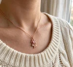 Rosé Bloom Crystal Necklace