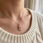 Rosé Bloom Crystal Necklace