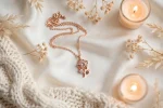 Rosé Bloom Crystal Necklace - Image 2