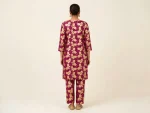 Magenta Butterfly Gold Print Lawn 2-Piece Unstitched Suit - Image 5