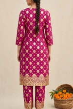 Banarsi Lawn 2 Piece Unstitched Suit – Magenta - Image 6