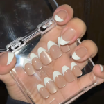 Cat Eye French Press-On Nails – 10-Piece Handmade Set